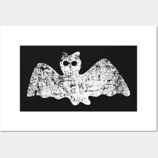 Cute Bat - Distressed Posters and Art